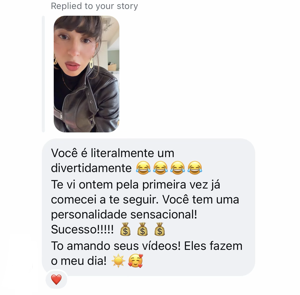 Mensagem de uma pessoa da comunidade de Cissa no Instagram 1