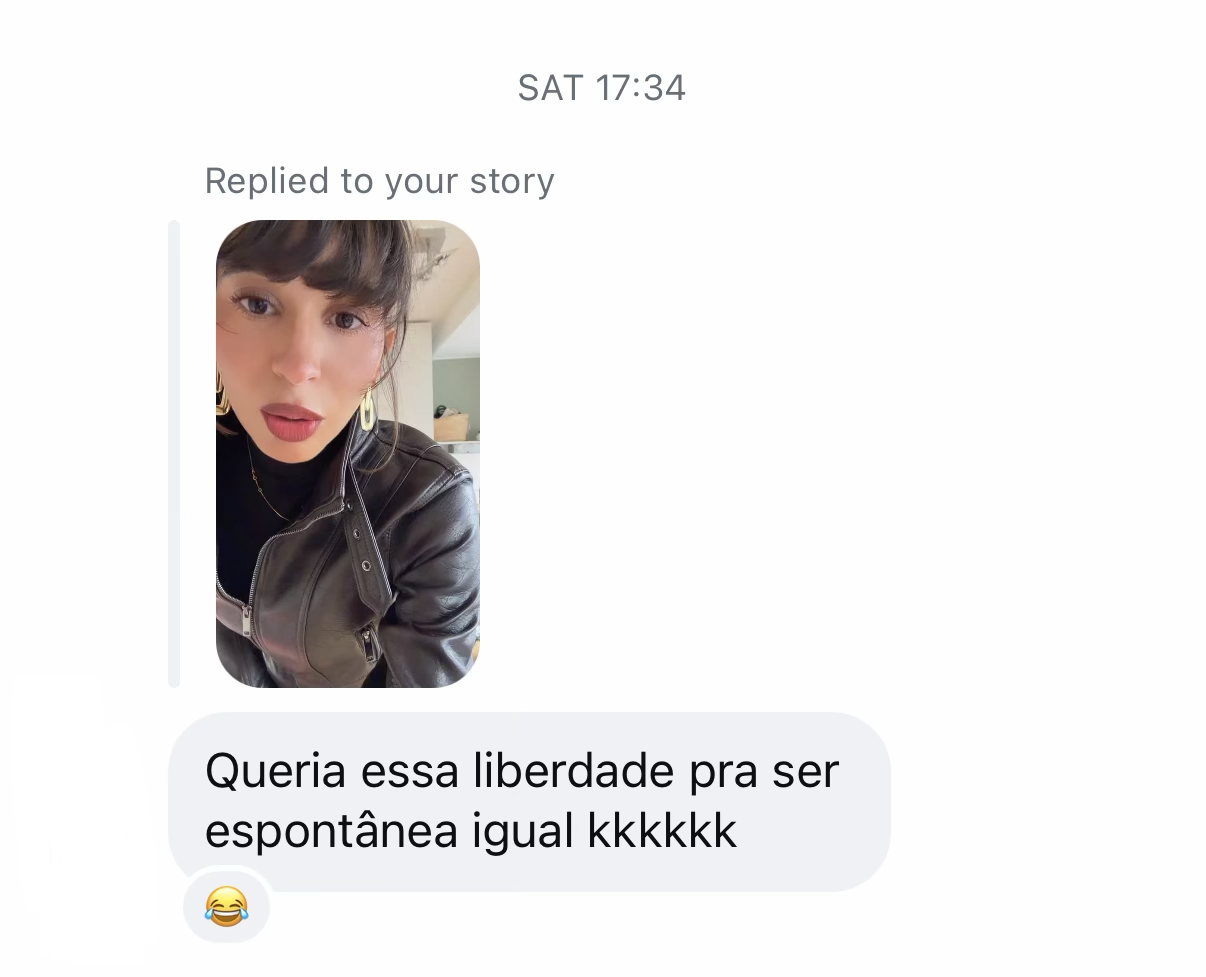 Mensagem de uma pessoa da comunidade de Cissa no Instagram 9