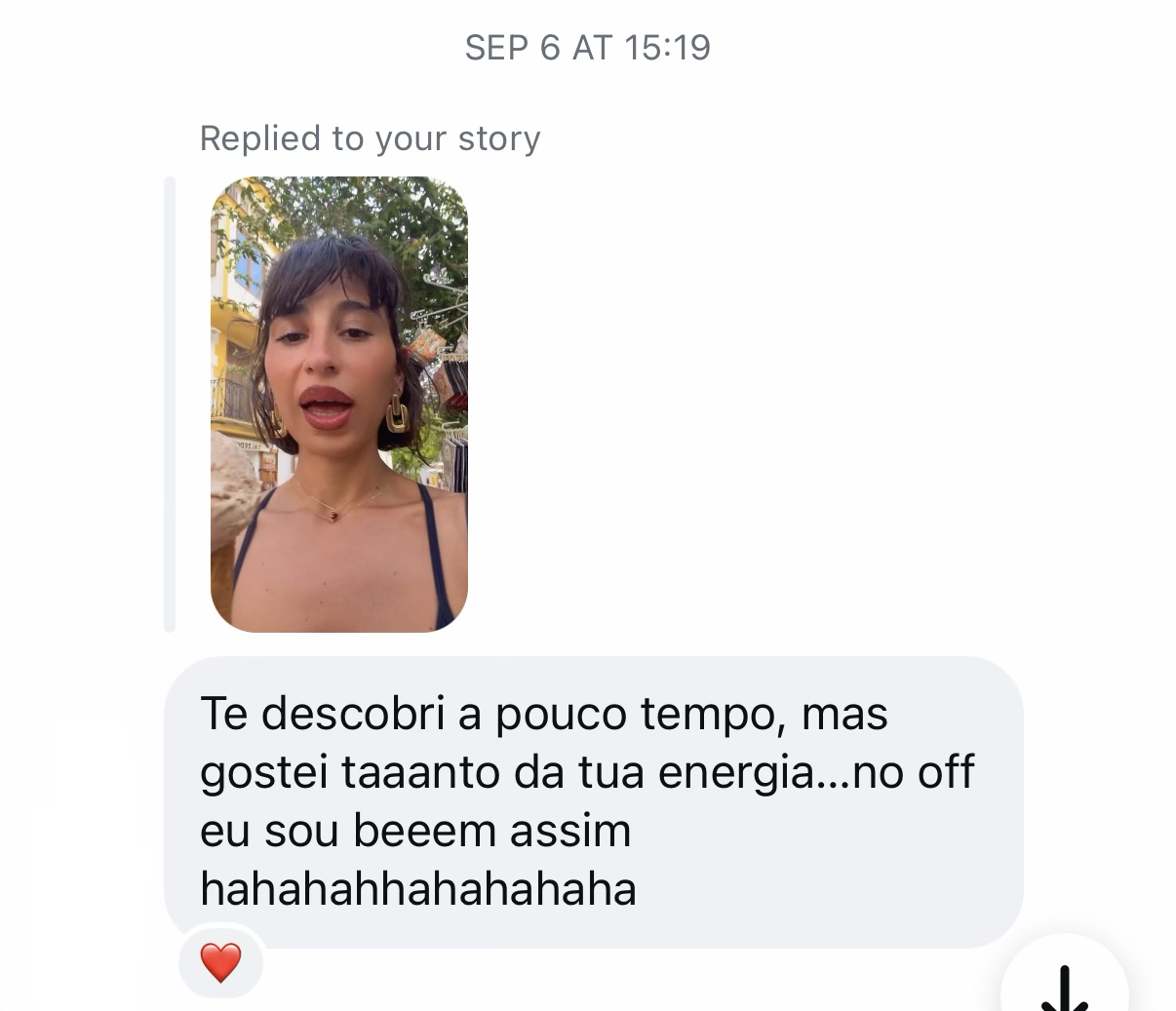 Mensagem de uma pessoa da comunidade de Cissa no Instagram 5